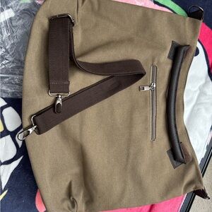 Threaded Pear Olive Green Women’s Canvas Tote